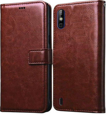 Casotec Flip Cover for Tecno Spark Go(Brown, Pack of: 1)