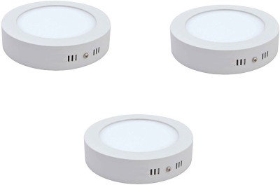 Nightstar LED 9W CBL Round Surface Down Light White 3 Pcs Recessed Ceiling Lamp(White)