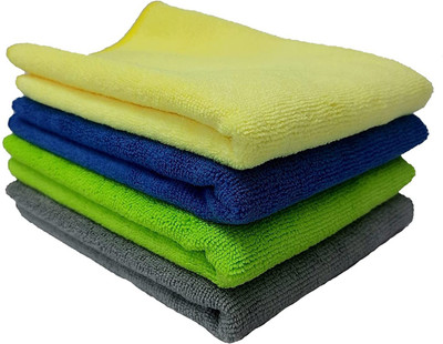 Auto Hub Microfiber Vehicle Washing  Cloth(Pack Of 4, 350 GSM)