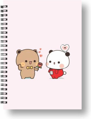 3DS Notebook A5 Diary Ruled 144 Pages(Pink, Brown)