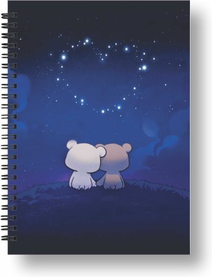 3DS Notebook A5 Diary Ruled 144 Pages(Black, White)