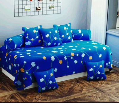 igi Polycotton Abstract Diwan Set(Blue)