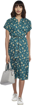 Honey By Pantaloons Women Shirt Multicolor Midi/Calf Length Dress