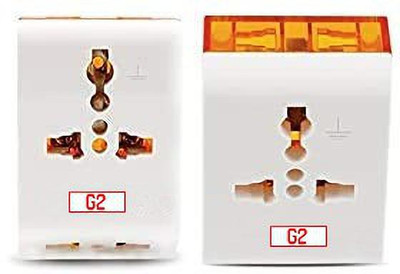 Luxuria 3 PIN TRAVEL UNIVERSAL MULTI PLUG G2 Three Pin Plug(White)