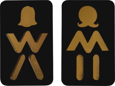 SUNSIGNS -Toilet Signage Board for Gents and Ladies Washroom, Material Acrylic Emergency Sign
