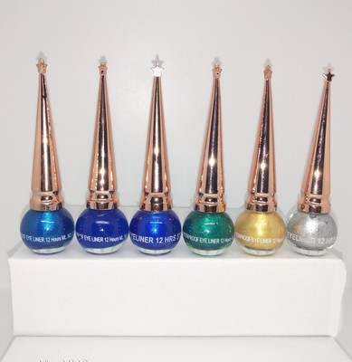 Bigwig High Defination Waterproof Longlasting Glitter Eyeliner(Packof 6)multicolour 5ml 5 ml(MULTI)