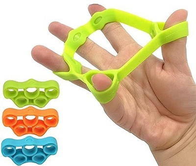 Dr Pacvu Finger Stretcher Hand Grip Strengthener Hand Resistance Gripper set of 3 Hand Grip/Fitness Grip(Multicolor)
