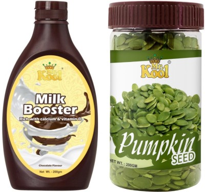 Mr.Kool Milk Booster 200gm and Healthy Pumpkin Seeds 200gm. Pack Of 2 Combo. Combo(400)