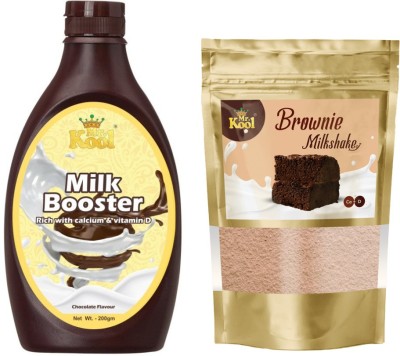 Mr.Kool Milk Booster 200gm and Milkshake Powder Brownies 100gm. Pack Of 2 Combo. Combo(300)