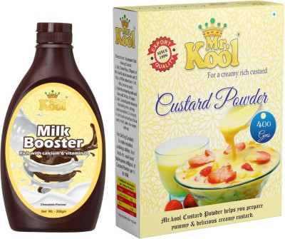 Mr.Kool Milk Booster 200gm and Instant Custard Powder 400gm. Pack Of 2 Combo. Combo(600)