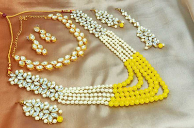 CATALYST Brass Brass Yellow, White Jewellery Set(Pack of 1)