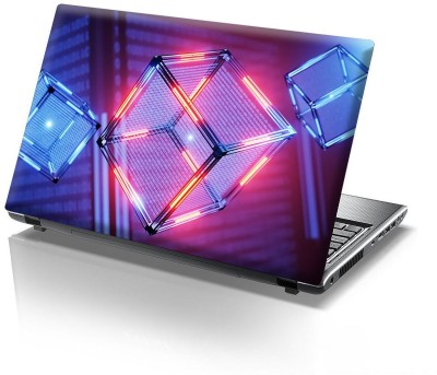 CVANU Cube Design Laptop Skin/Cover/Sticker Upto 15.6inch For All Laptop Sticker_C16 Vinyl Laptop Decal 15