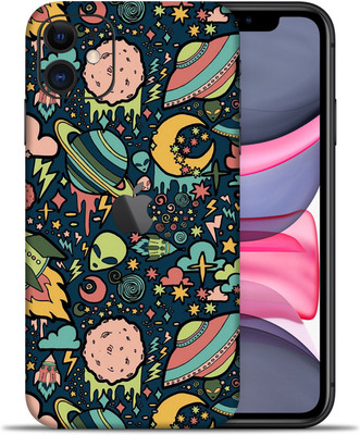 WeCre8 Skin's Apple Iphone 11, Space Graffiti Mobile Skin(Multicolor)