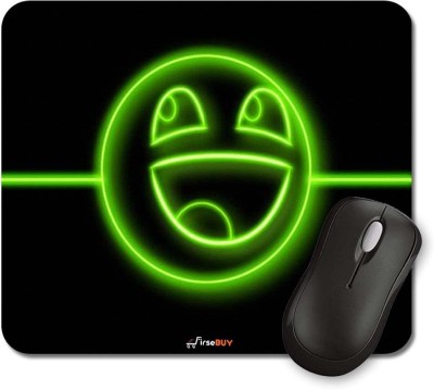 FirseBUY Designer Mousepad, Smiley Face Printed 18cm X 22cm Mousepad(Multicolor)