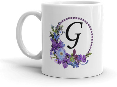 Prsky G Alphabet Best Gift for Boy Friend Special Birthday Gift For Girlfriend. Ceramic Coffee Mug(325 ml)