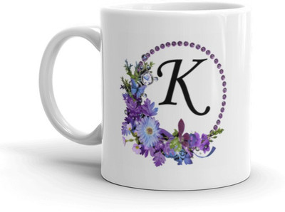 Prsky K Alphabet Best Gift for Boy Friend Special Birthday Gift For Girlfriend. Ceramic Coffee Mug(325 ml)