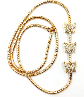 PBM CREATIONS Butterfly Gold Covering Mop/Mugappu/Mogappu Saradu Chain for Women & Girls Gold-plated Plated Copper Chain
