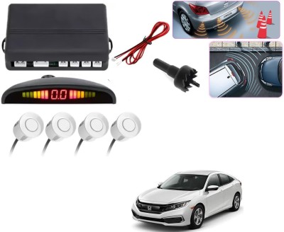 AuTO ADDiCT parking-sensors-white-69 Reverse Parking Sensor with LED Display 4 Sensor (White) For HONDA CIVIC NEW Parking Sensor(Electromagnetic Systems)