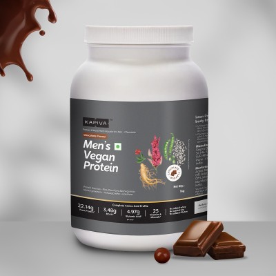 Kapiva Men’s Vegan Protein - Chocolate Flavour -100% Plant-Based Protein Protein Shake(1 kg, Chocolate)