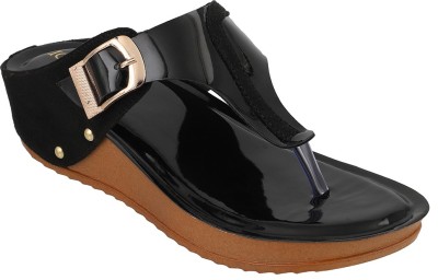 ICONICS Women Wedges(Black , 6)