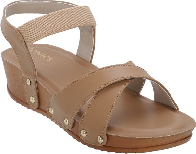 ICONICS Women Wedges(Tan , 8)