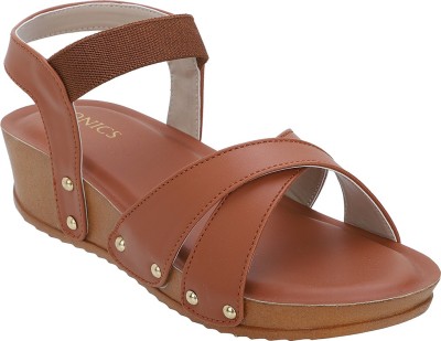 ICONICS Women Wedges(Brown , 7)