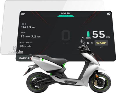 muchacho Tempered Glass Guard for E-scooter Ather 450x Unbreakable Matte Finished Screen Protector Screen Guard(Pack of 1)