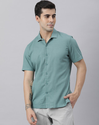 RARE RABBIT Men Solid Casual Green Shirt