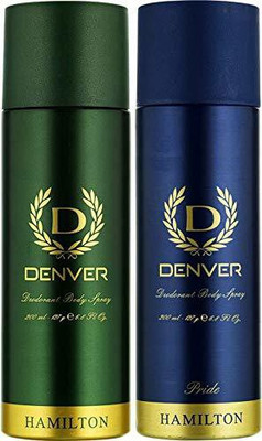 DENVER PRIDE,HAMILTON Deodorant Spray  -  For Men(330 ml, Pack of 2)