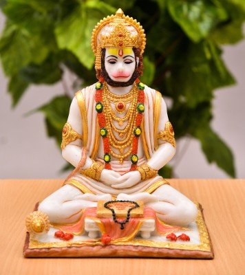 Archna Handicraft Hanuman Ji For Pooja Room I Home TempleI God Idols I Statue I Showpiece Decorative Showpiece  -  20 cm(Polyresin, White)