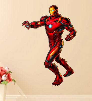 Saiii Designs 45 cm iron man Self Adhesive Sticker(Pack of 1)