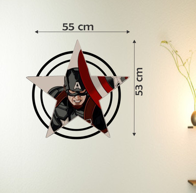 Saiii Designs 45 cm superhero Self Adhesive Sticker(Pack of 1)