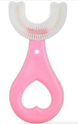 KRITI CREATION 1Pc U Type Kids Toothbrush Manual Whitening Toothbrush Silicone Soft Toothbrush