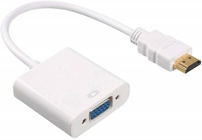 SINGING NOISE  TV-out Cable HDMI to VGA 1080P HDMI Male to VGA Female Video Converter Adapter Cable(White, For Laptop)