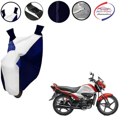 AUTO PEARL Two Wheeler Cover for Hero(MotoCorp Splendor iSmart, White, Blue)