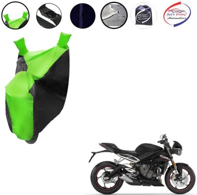 AUTO PEARL Waterproof Two Wheeler Cover for Triumph(Street Triple RS, Green, Black)