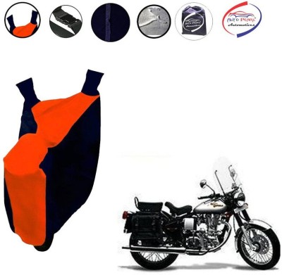 AUTO PEARL Waterproof Two Wheeler Cover for Royal Enfield(Machismo 350, Orange, Blue)