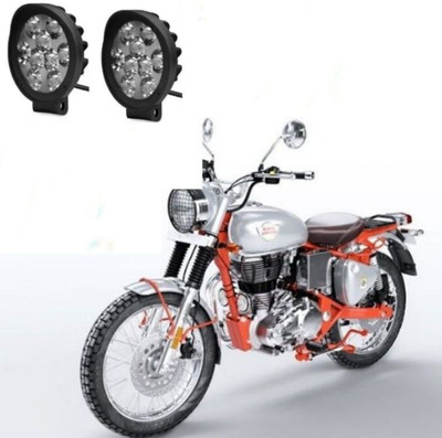 AUTOGARH 9 Led fog lights for Cars and Motorbike Royal Enfield Bullet Trials 500 Fog Lamp Motorbike LED for Royal Enfield (12 V, 27 W)(Bullet Trials 500)