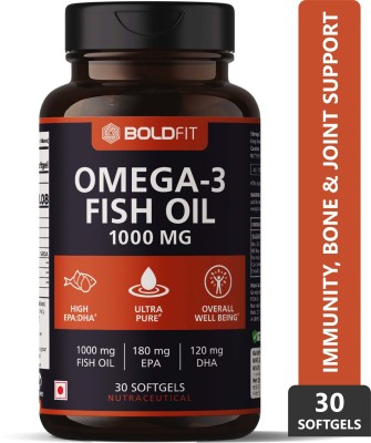 BOLDFIT Fish Oil Omega 3 Capsule 1000mg For Men And Women (30 Capsules)(30 Capsules)
