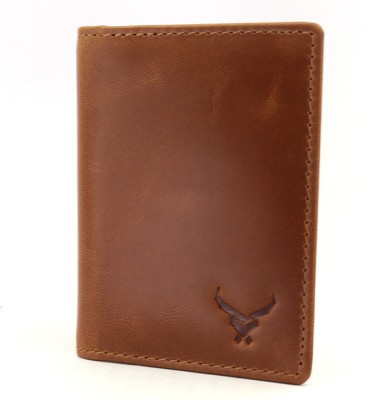 REDHORNS Men & Women Casual, Formal, Travel Tan Genuine Leather Card Holder(6 Card Slots)