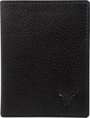 REDHORNS Men & Women Casual, Formal, Travel Black Genuine Leather Card Holder(6 Card Slots)