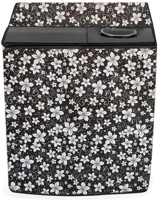 SAVEIT Semi-Automatic Washing Machine  Cover(Width: 63 cm, Black, White)