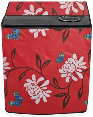 SAVEIT Semi-Automatic Washing Machine  Cover(Width: 63 cm, Red, White)