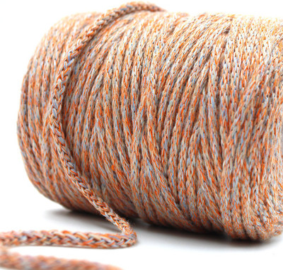 Ananta Knitted Macrame Orange Mix 50Mtr. Cotton Cord/Dori Thread for Macrame.