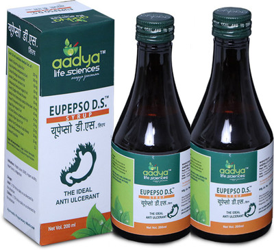Aadya Life Eupepso D.S SYRUP, A Herbal Formula for Hyper Acidity, Indigestion & Flatulence(Pack of 2, 400 ml)