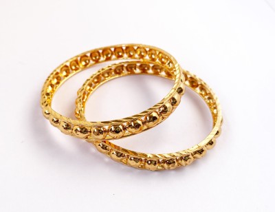 SATTIK Brass Gold-plated Bangle Set(Pack of 2)