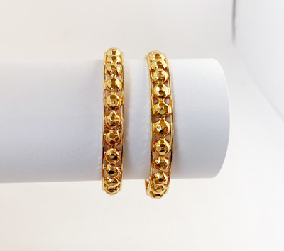 SATTIK Brass Gold-plated Bangle Set(Pack of 2)