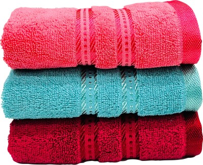 STAMIO Cotton 575 GSM Hand Towel Set(Pack of 3)