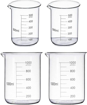 Z GLASS 1000 ml Measuring Beaker(Pack of 4)