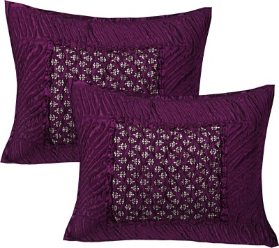 Hr Creations Printed Pillows Cover(Pack of 2, 71.12 cm*45.72 cm, Purple)